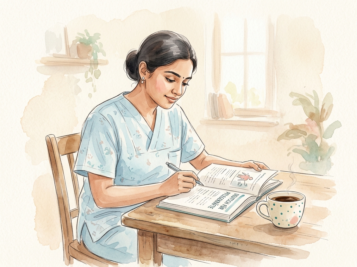 Nurse studying German language